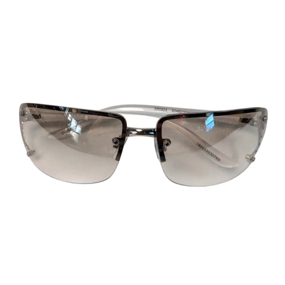 Foster Grant Unisex White Clear Oversized Shield Sunglasses Modern Eyewear